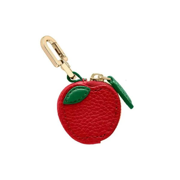 Mini Cherry Fruit Shape Coin Purse Strawberry Cute PU Leather Pendant Korean Style Keychain Earphone Bag Mini Storage Bag
