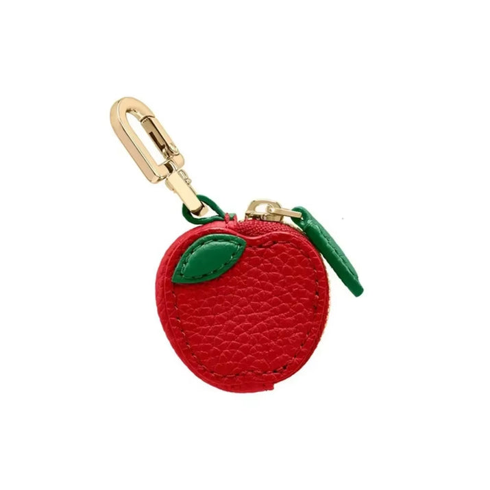 Mini Cherry Fruit Shape Coin Purse Strawberry Cute PU Leather Pendant Korean Style Keychain Earphone Bag Mini Storage Bag